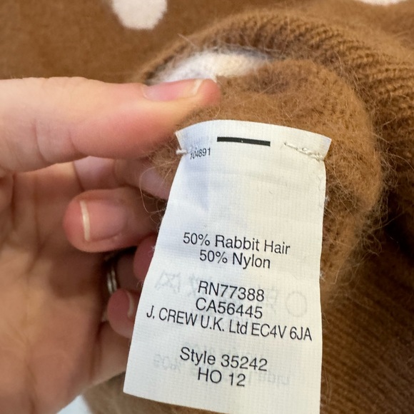 Madewell Wallace -xs-polka dot rabbit hair sweater - Picture 4 of 5